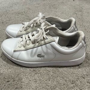 Lacoste Classic White Leather Sneakers, Women’s Size 7.5 (EU 39) Athletic Shoes